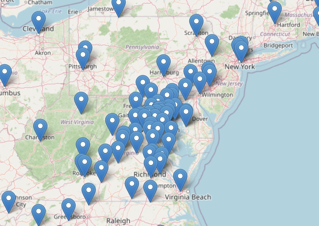 explore birth and burial map